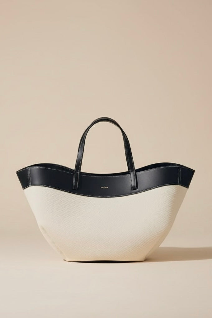 Two-Tone Leather Handbag