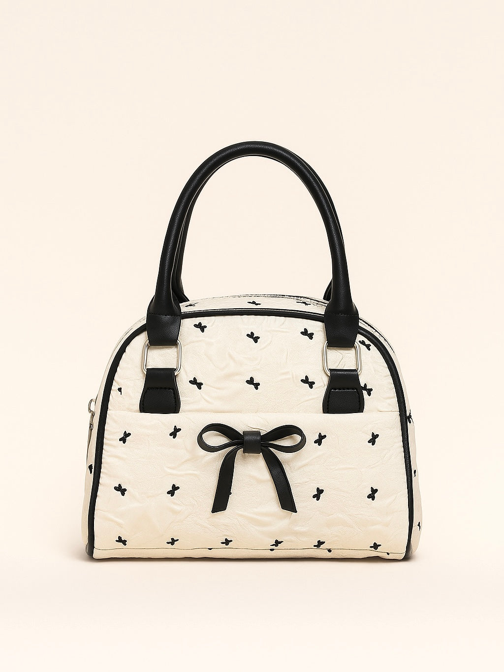 Ruched Bow Crossbody Bag