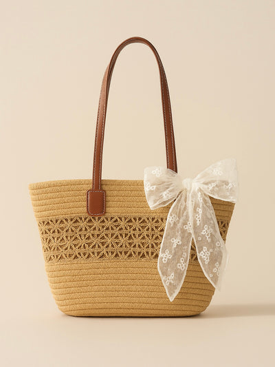 Woven Straw Shoulder Bag