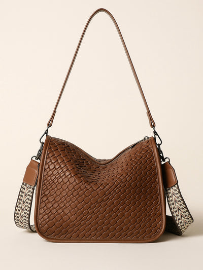 Textured Leather Shoulder Bag