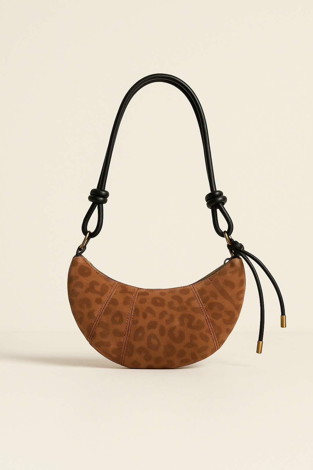 PU Leather Strap Suede Shoulder Bag