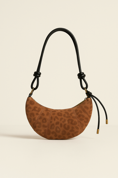 PU Leather Strap Suede Shoulder Bag