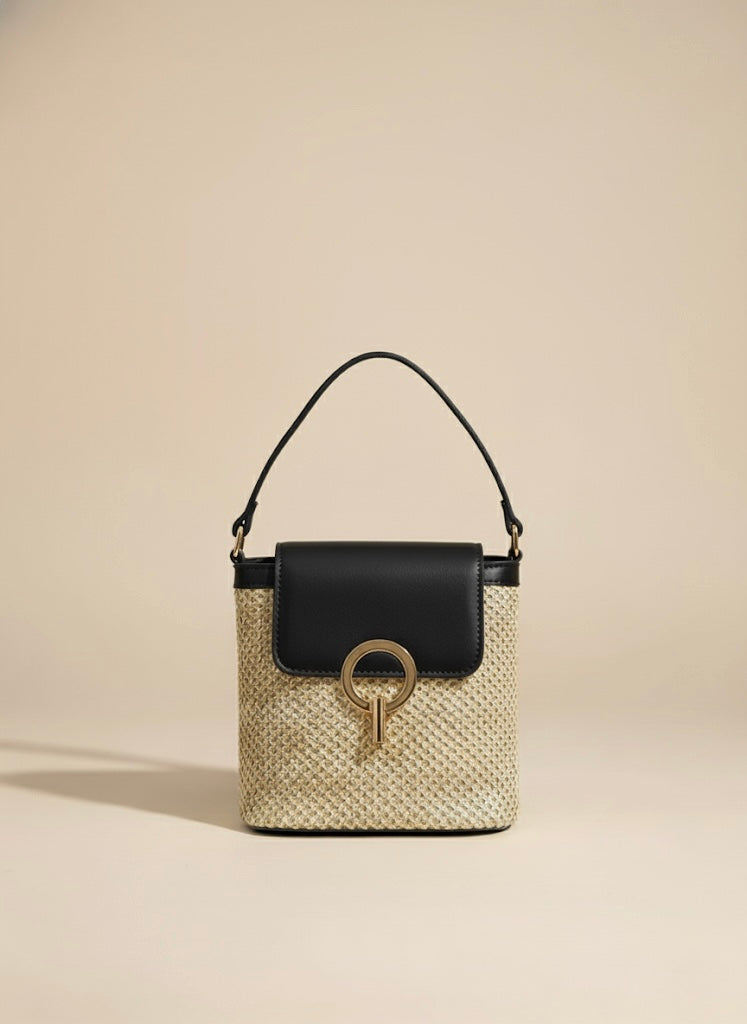 Woven Straw Crossbody Bag