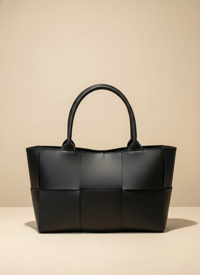 Woven Leather Tote Bag