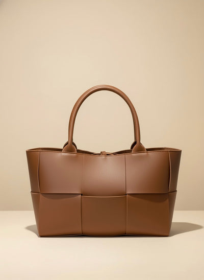 Woven Leather Tote Bag